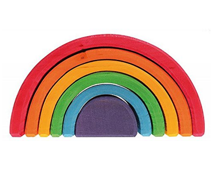 Rainbow Stacker - Nesting Wooden Waldorf Blocks